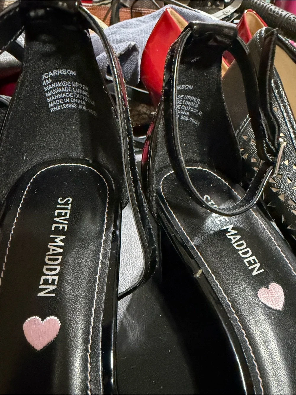 Steve Madde kids Black Patent Ankle-Strap Sandals